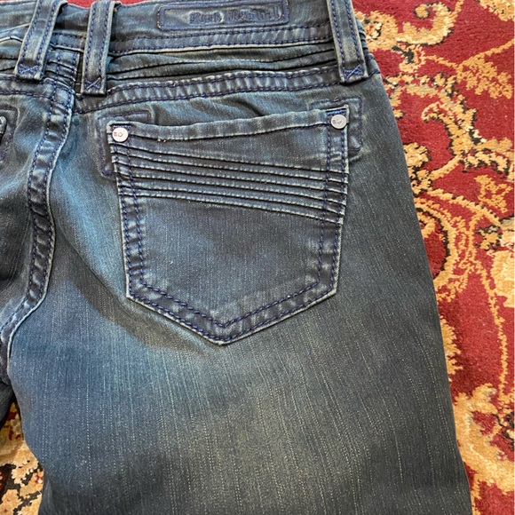 NWT Ladies Rock Revival Gia Flare 8 inch rise Black over dyed denim mul sizes - Picture 5 of 7